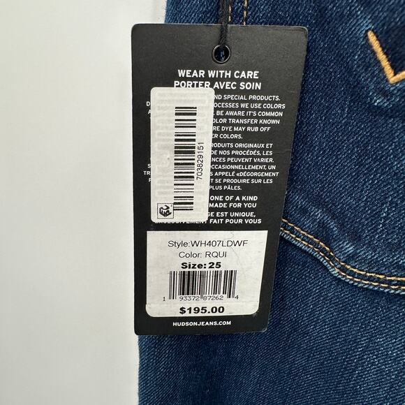 HUDSON JEANS NWT Barbara High Waist Super Skinny Denim Jeans Requiem // 25 Long - Picture 9 of 13